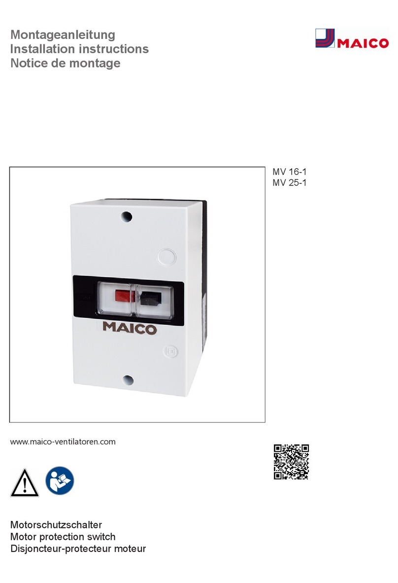 Maico MV 16-1 installation instructions Maico MV 16-1 installation instructions