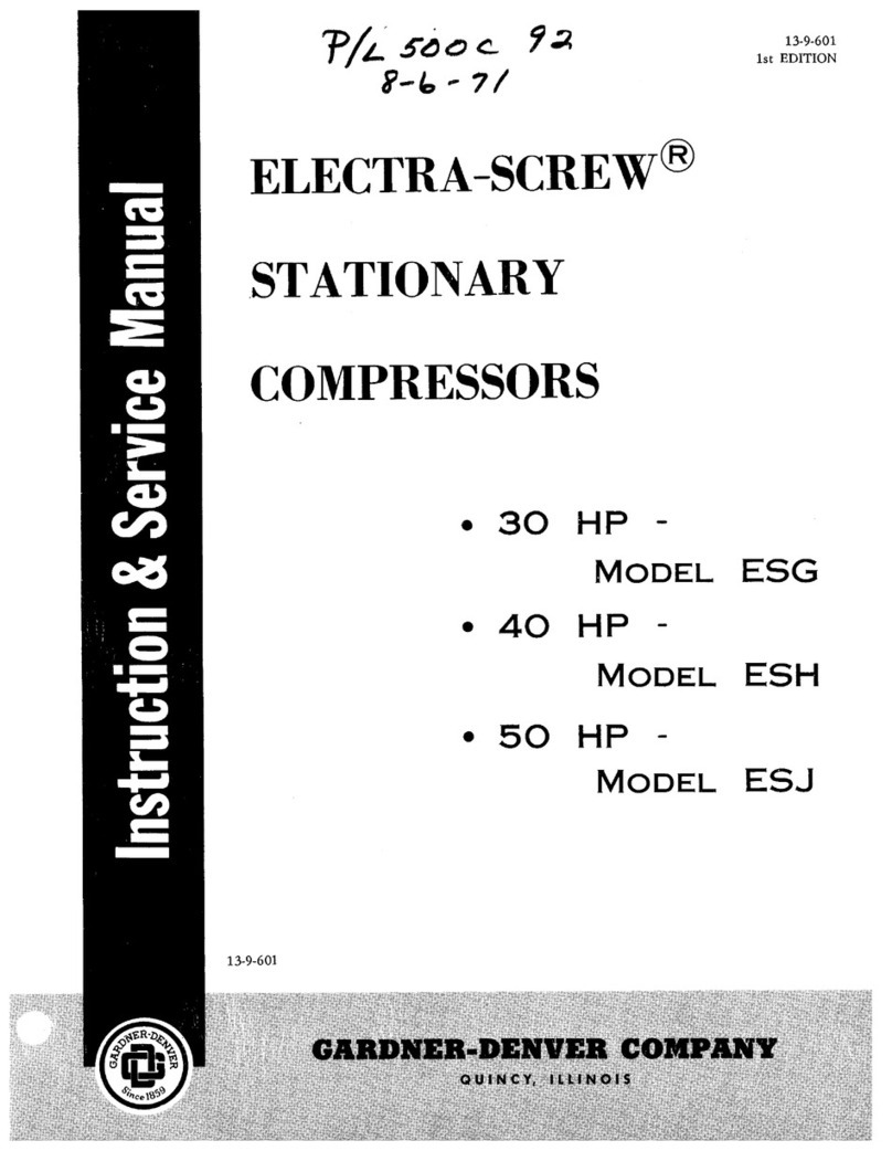 Gardner Denver ELECTRA-SCREW ESG Instructions/service manual Gardner Denver ELECTRA-SCREW ESG Instructions/service manual
