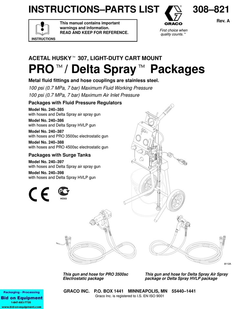Graco PRO Delta Spray 240-385 Instructions-parts list
