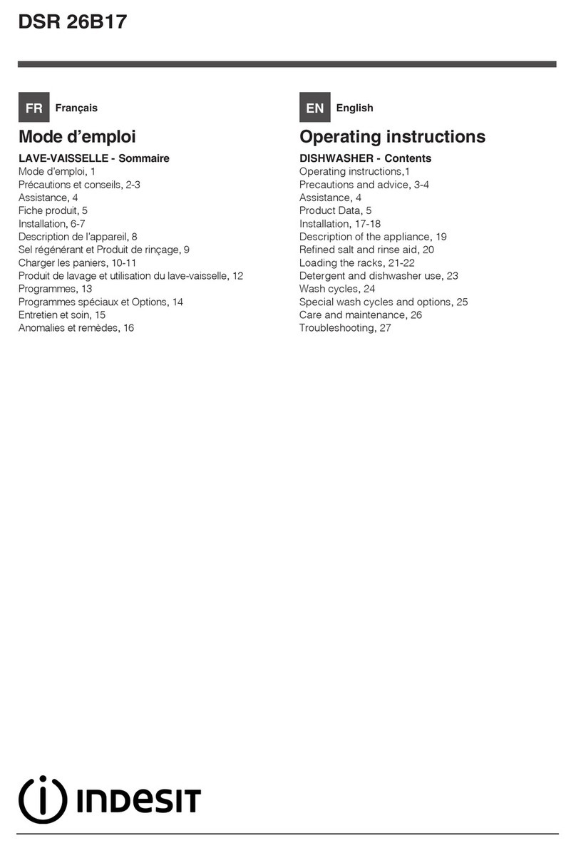 Indesit DSR 26B17 User manual