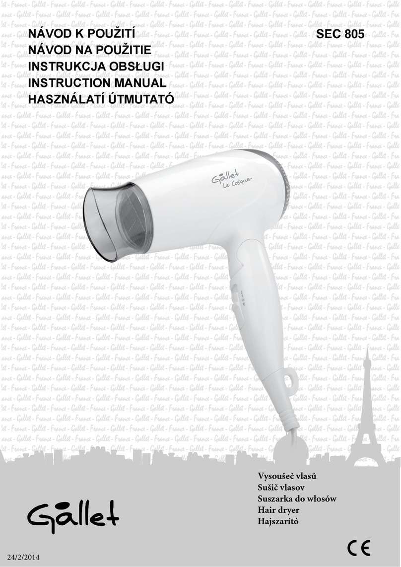 Gallet SEC 805 instruction manual