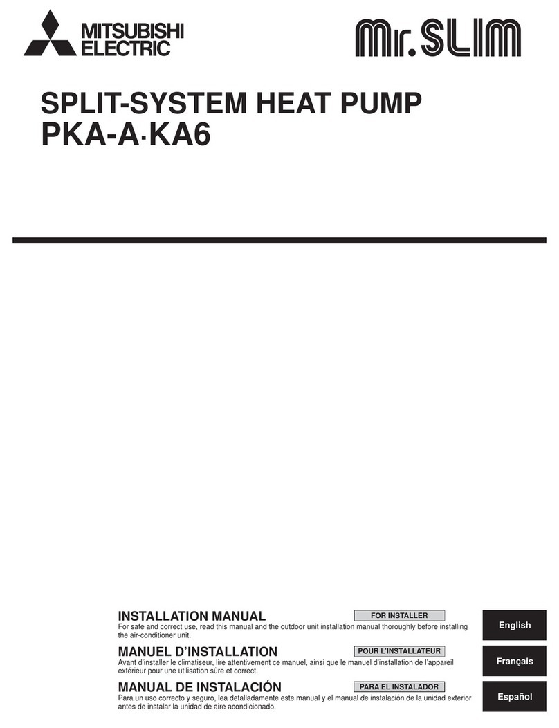 Mitsubishi Electric Mr.SLIM PCA-A KA6 Series instruction manual