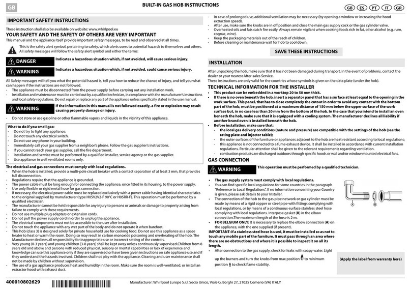 Whirlpool AKR 315/IX/01 instructions