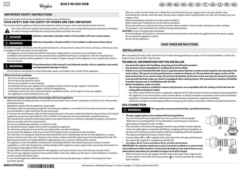 Whirlpool GOR 6414/WH User manual