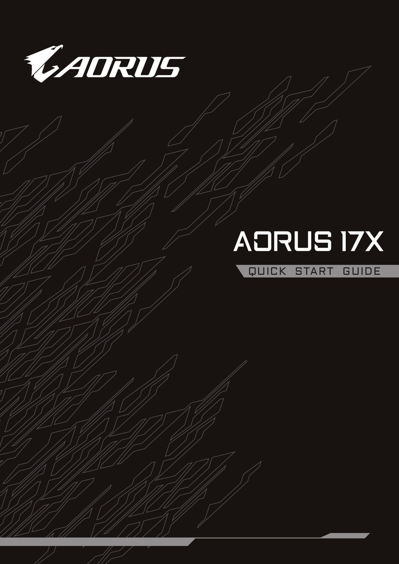 Gigabyte AORUS 17X quick start guide