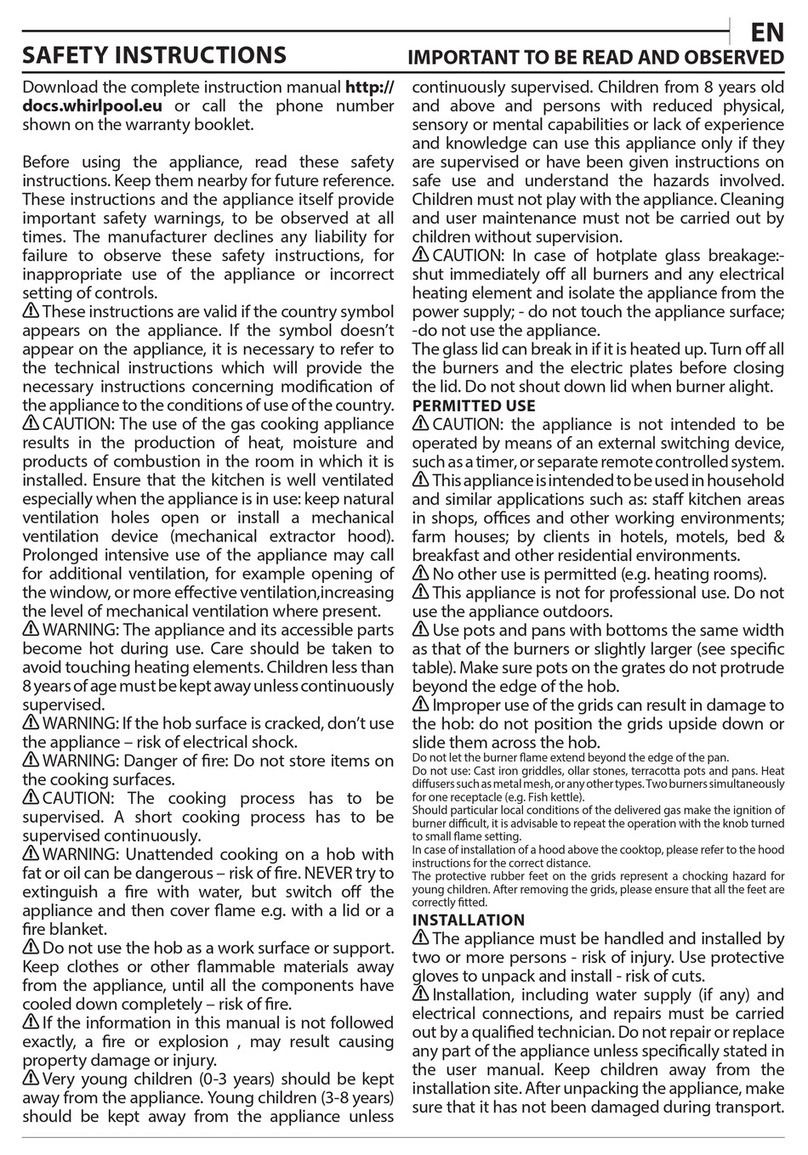 Whirlpool GMW 6422/IXL User manual Whirlpool GMW 6422/IXL User manual