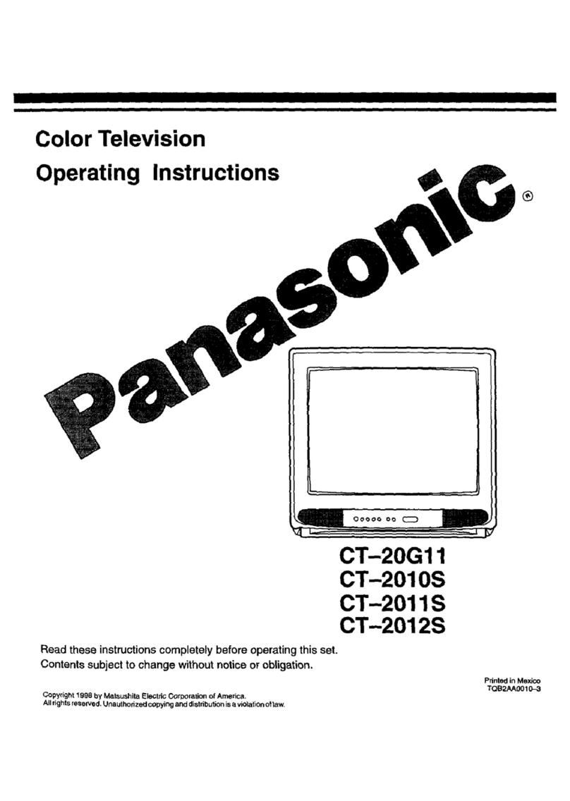 Panasonic CT20G11 - 20" COLOR TV User manual