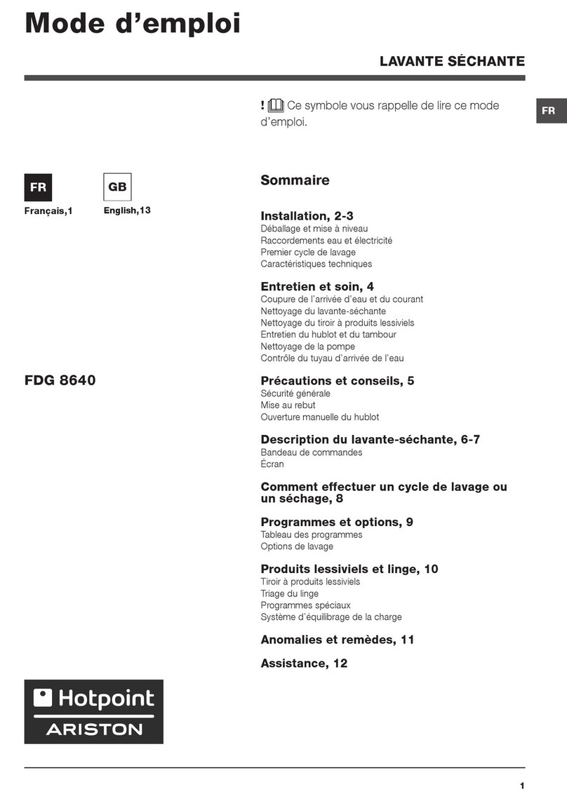 Hotpoint Ariston FDG 8640 User manual