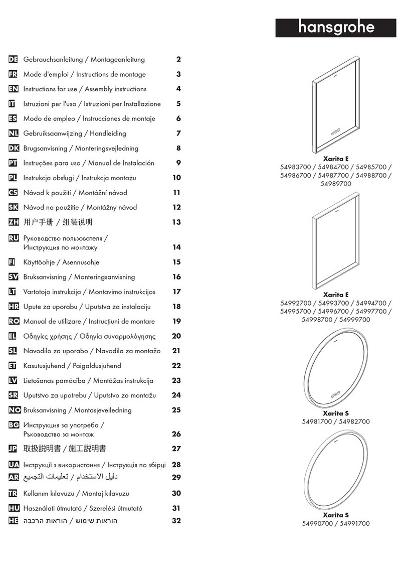 Hans Grohe Xarita S 54981700 Instructions for use/assembly instructions