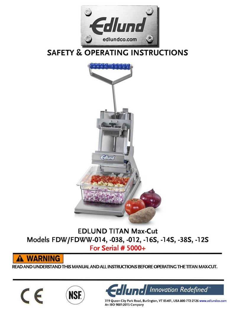 EDLUND TITAN Max-Cut operating instructions