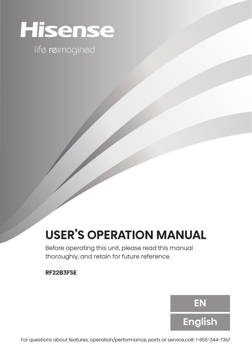 Hisense PureFlat RF22B3FSE Operation manual