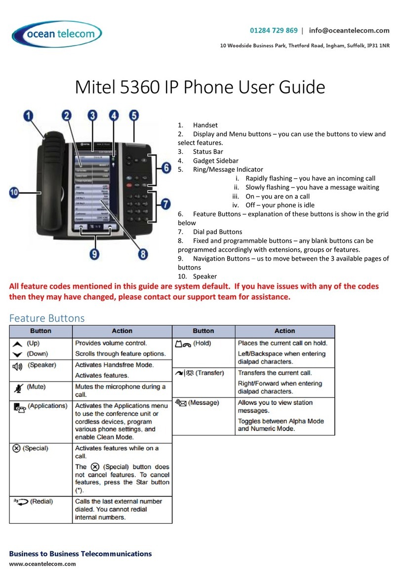Mitel MiVoice 5360 User manual