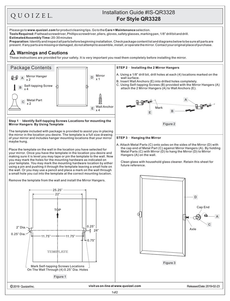 Quoizel QR3328 installation guide