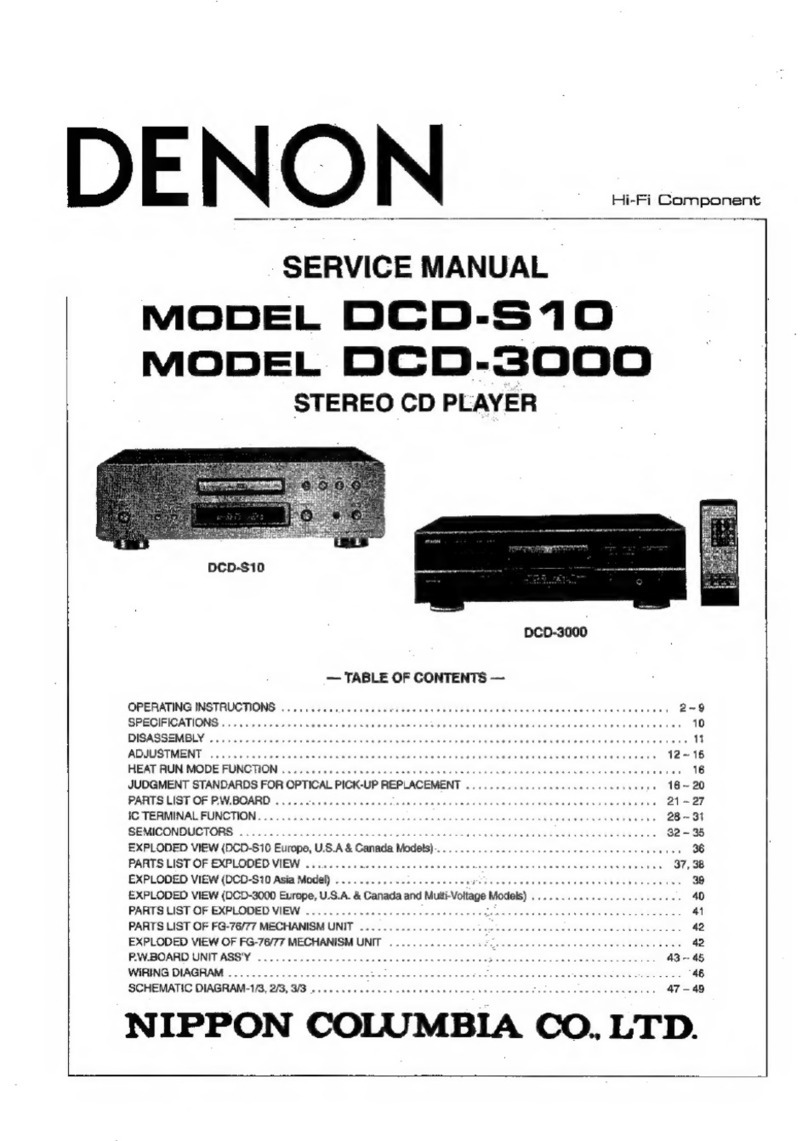 Nippon DENON DCD-S10 Service manual