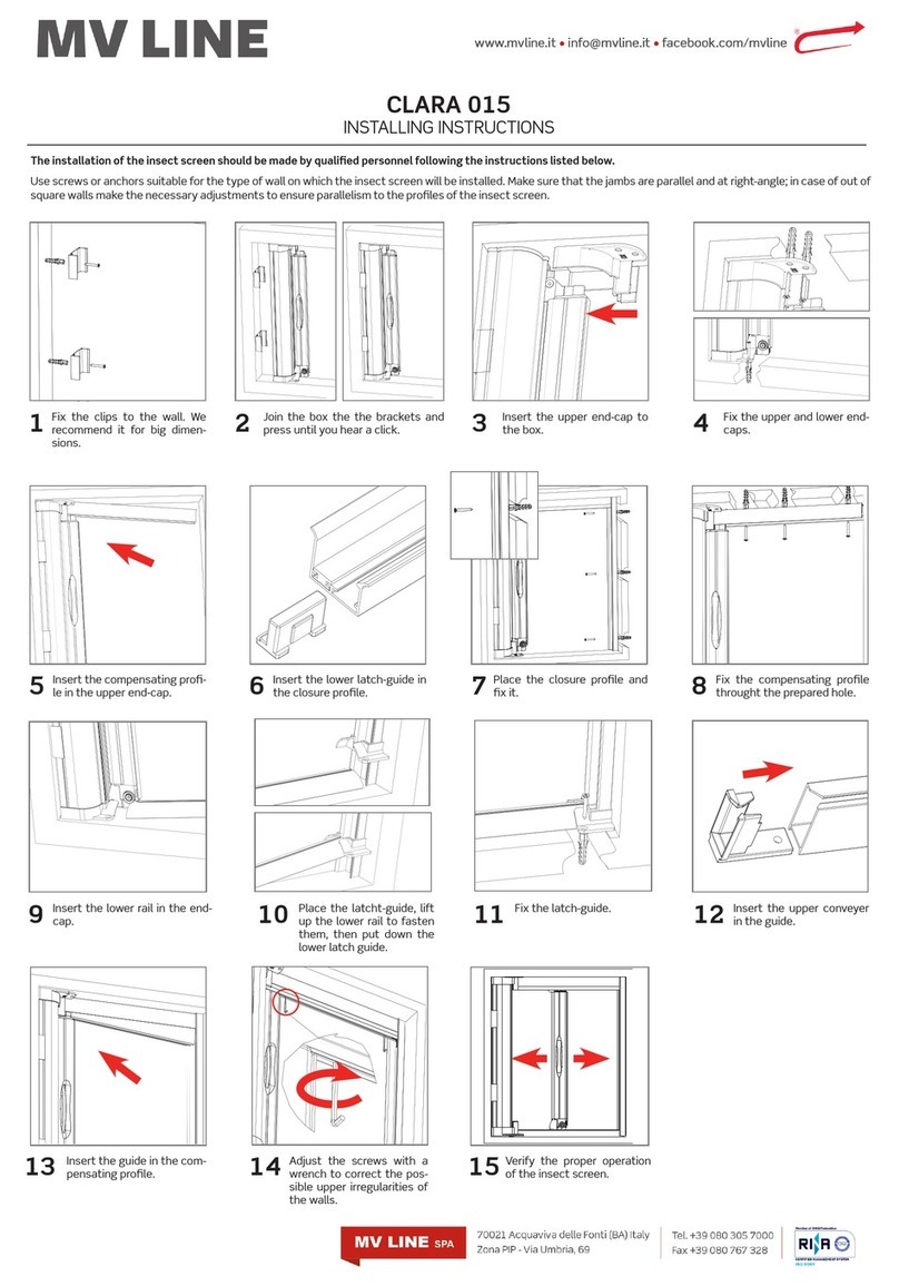 MV LINE CLARA 015 Installing instructions