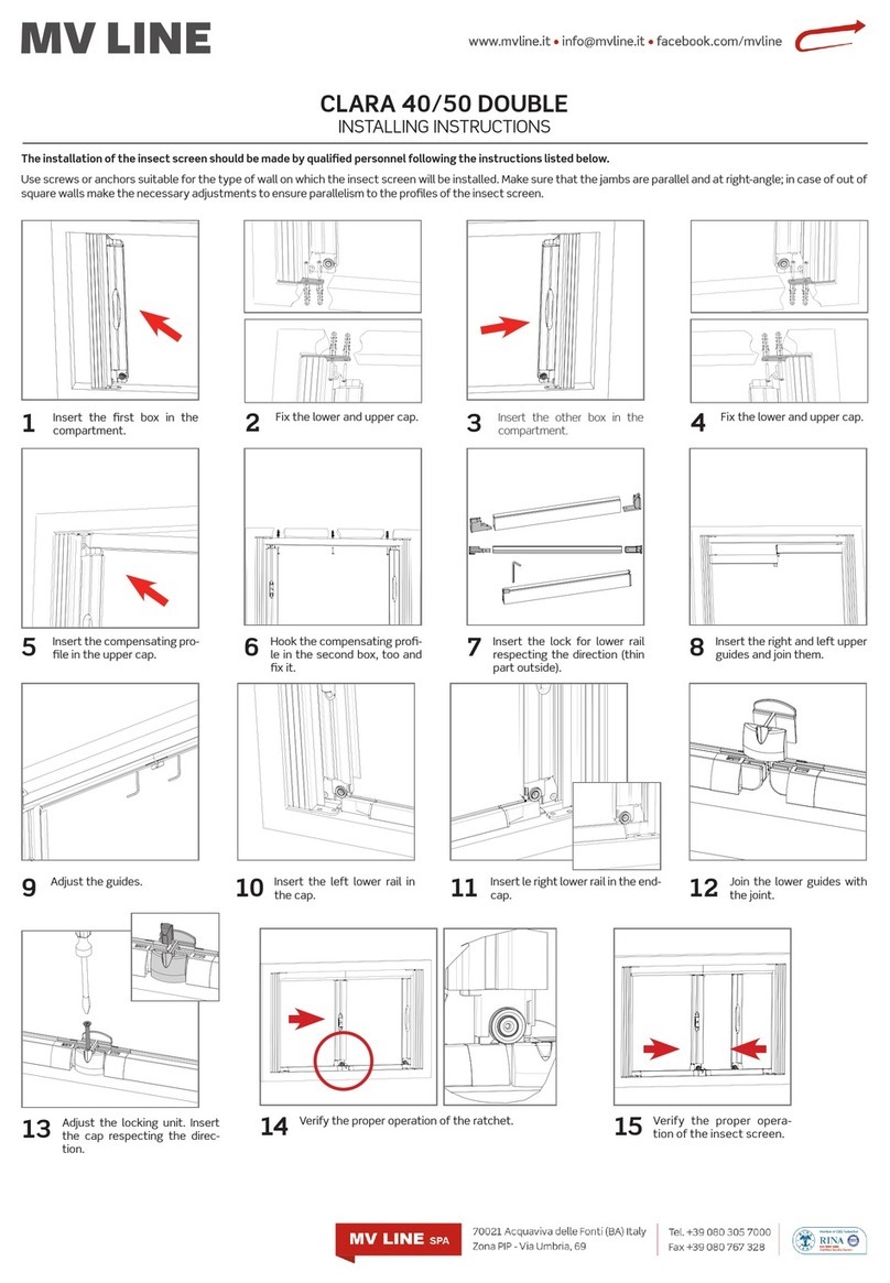 MV LINE CLARA 40 DOUBLE Installing instructions
