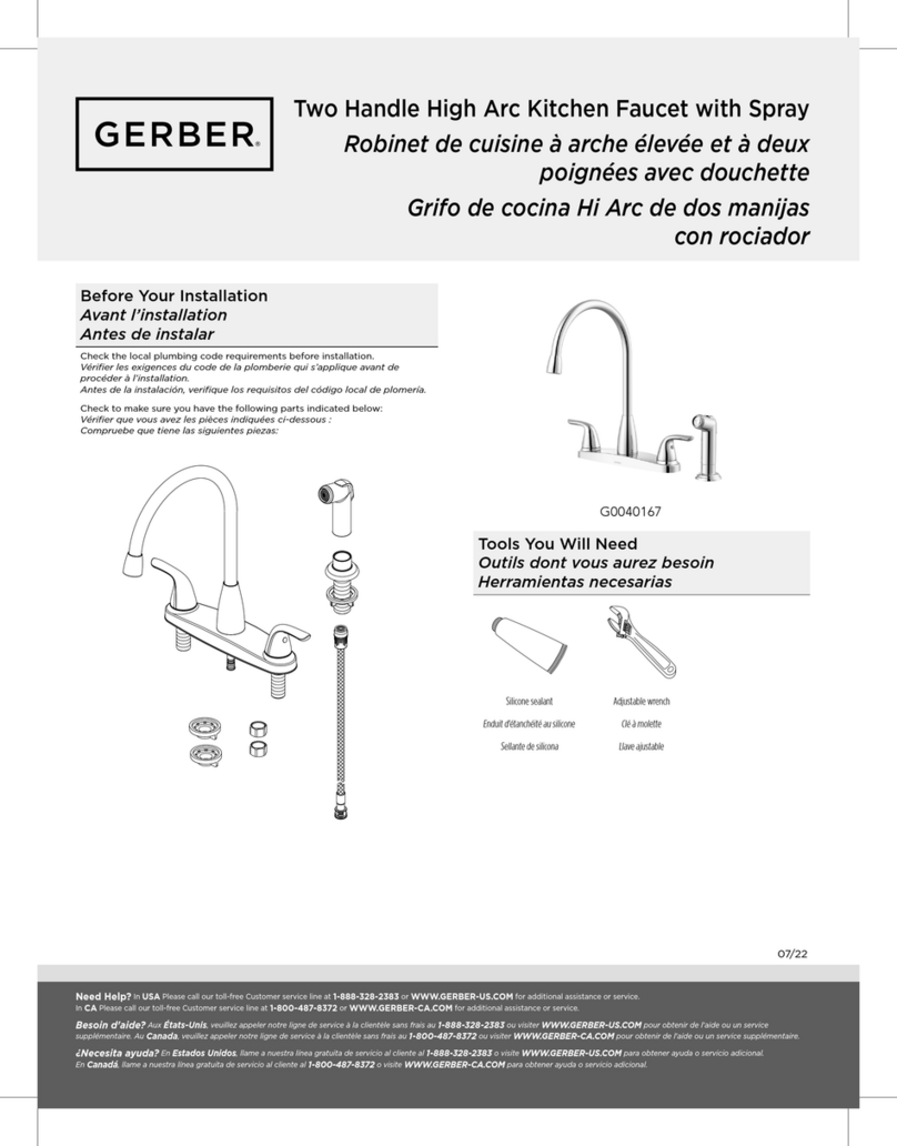 Gerber Viper G0040167 Installation sheet