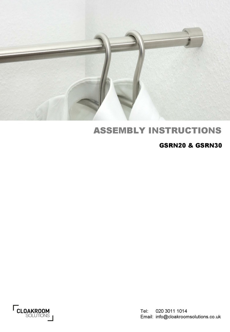 CLOAKROOM SOLUTIONS GSRN20 Assembly instructions