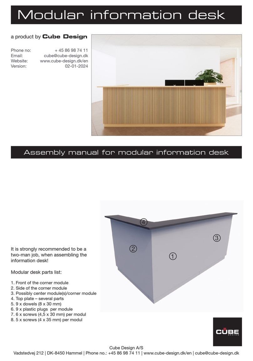 Cube Design Modular information desk User manual