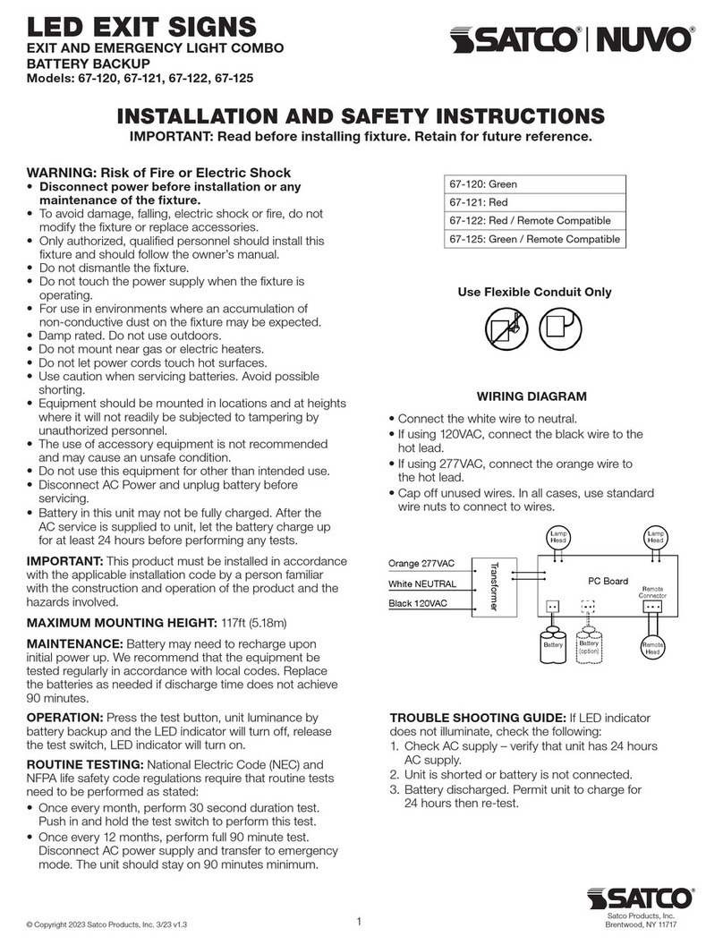 Satco NUVO 67-120 Manual