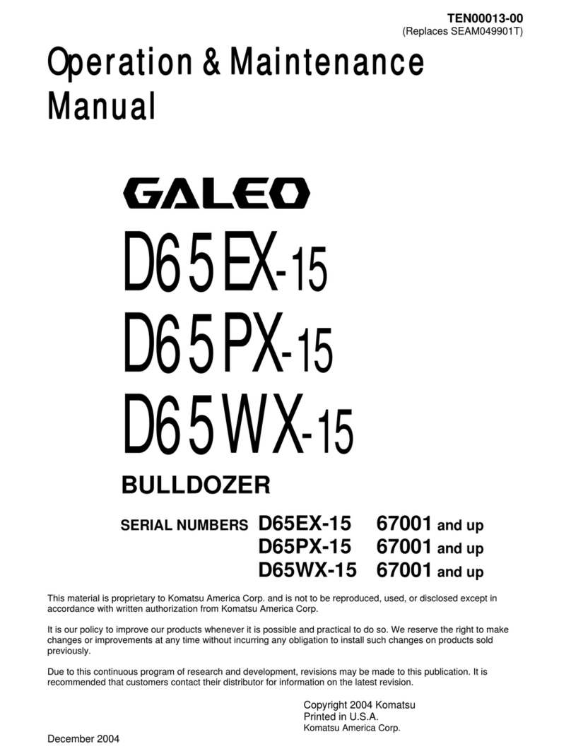 Komatsu GALEO D65EX-15 Operation & maintenance manual Komatsu GALEO D65EX-15 Operation & maintenance manual