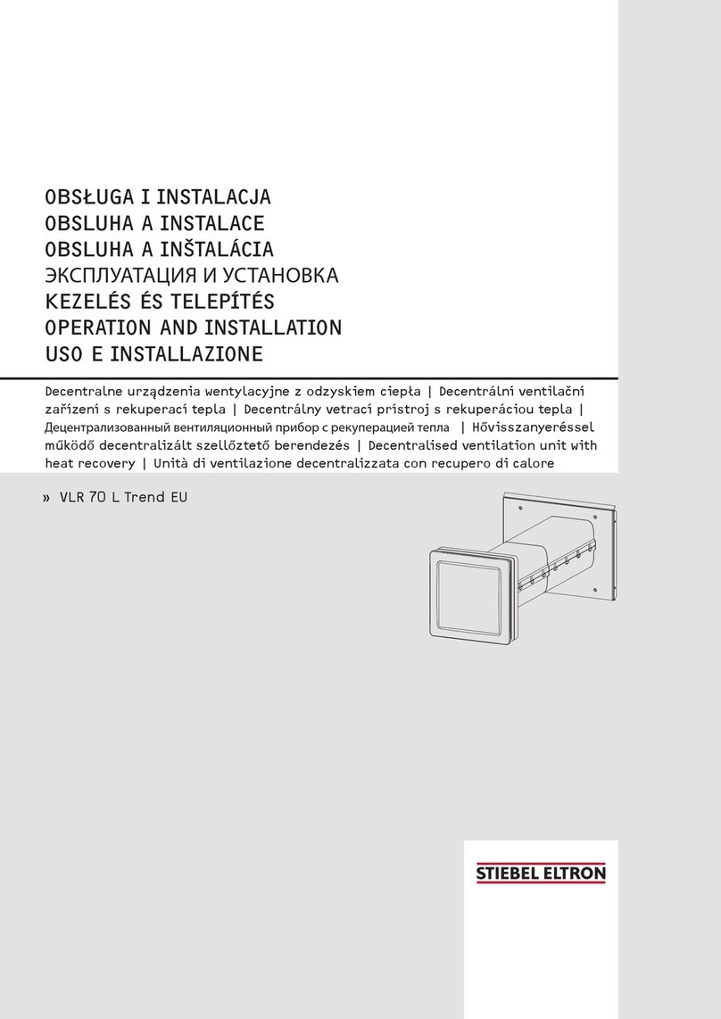 STIEBEL ELTRON VLR 70 L Trend CN Operation and installation manual