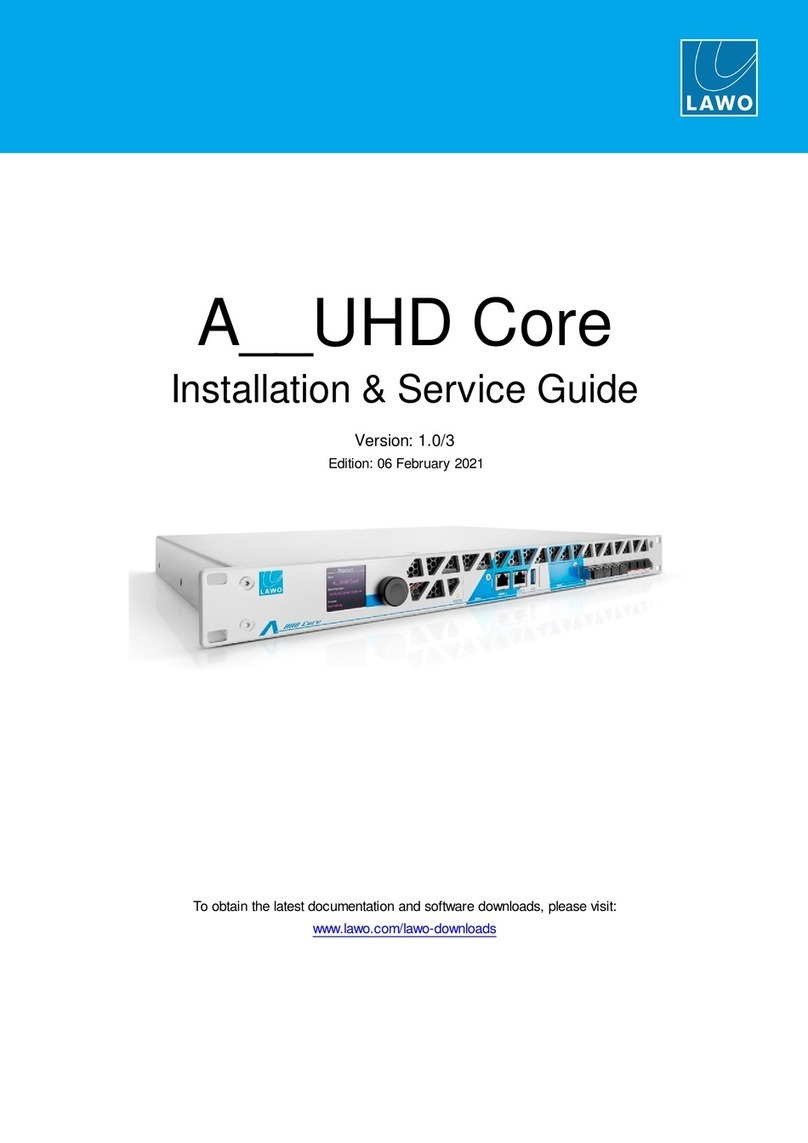 LAWO A UHD Core Installation & service guide