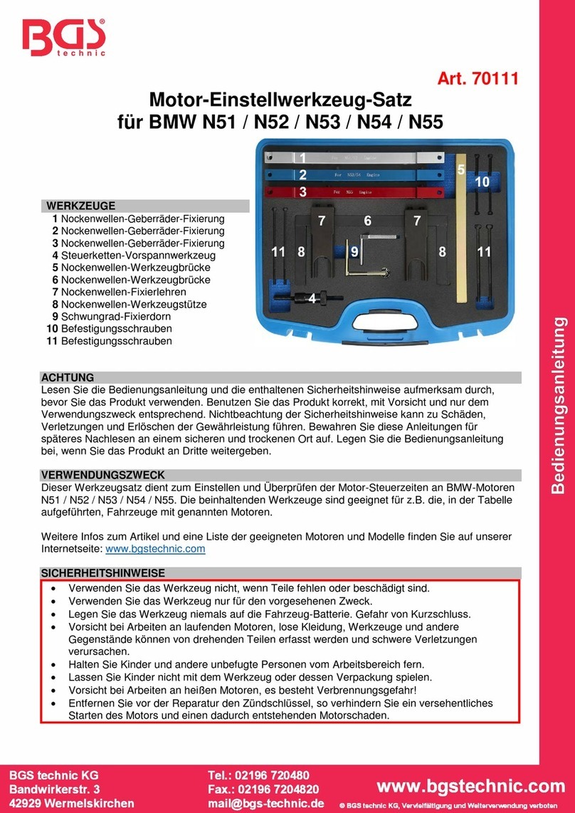 BGS technic 70111 User manual