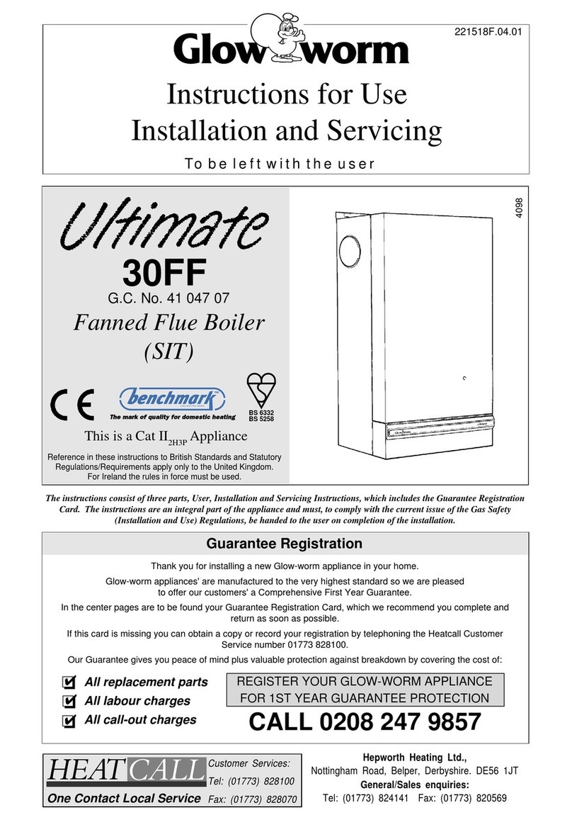 Glowworm Ultimate 30FF User manual Glowworm Ultimate 30FF User manual