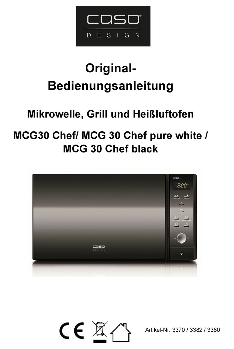 CASO DESIGN MCG30 Chef manual