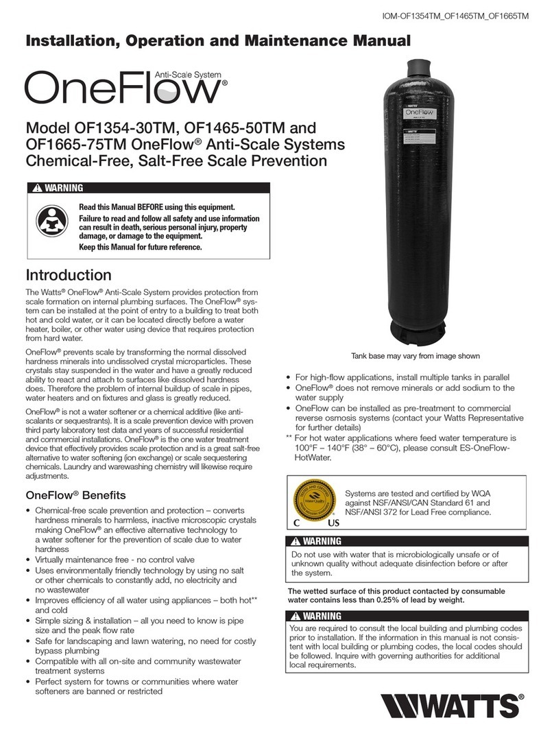 Watts OneFlow OF1354-30TM User manual