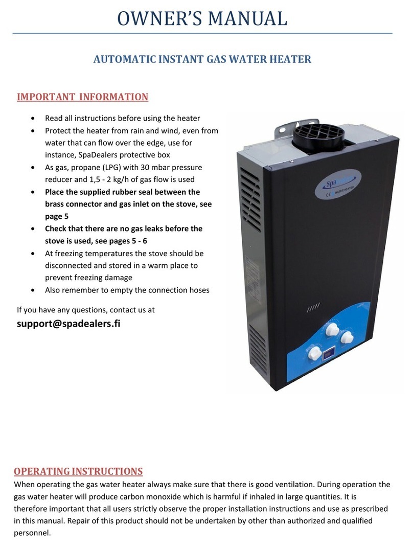 SpaDealers TN11 owner's manual