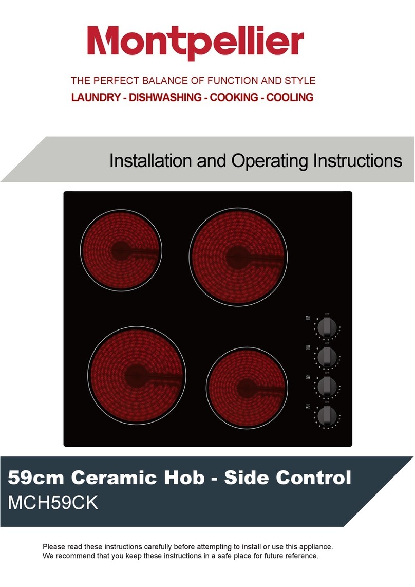 montpellier MCH59CK Installation and operating instructions
