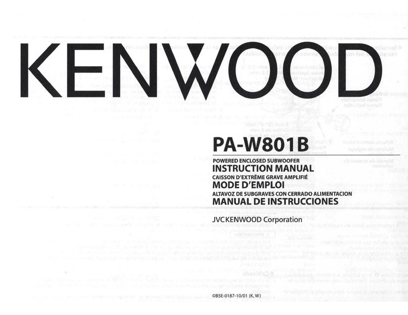 Kenwood PA-W801B User manual