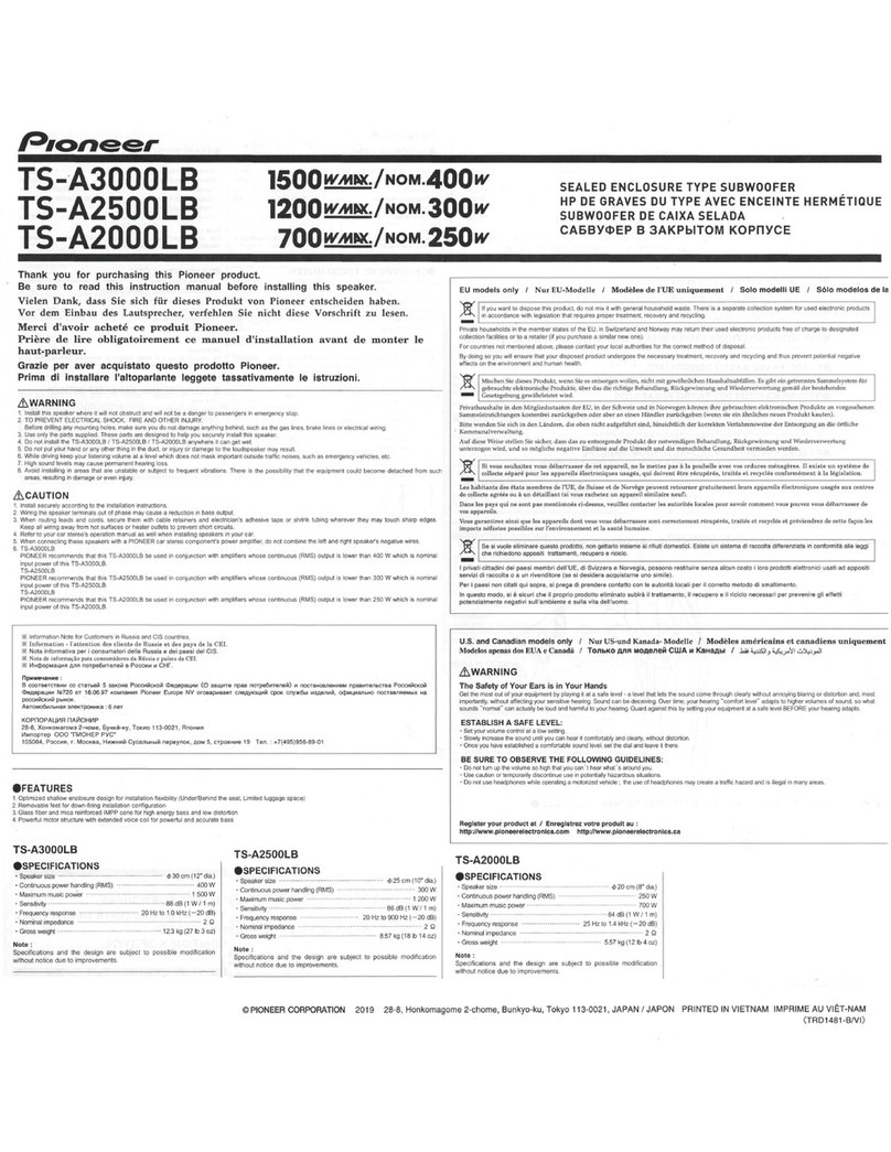 Pioneer TS-A3000LB User manual