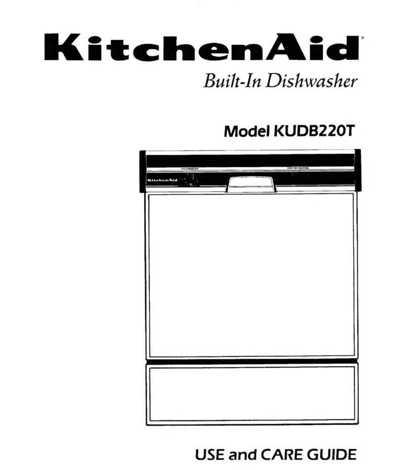KitchenAid KUDB220T Use and care guide