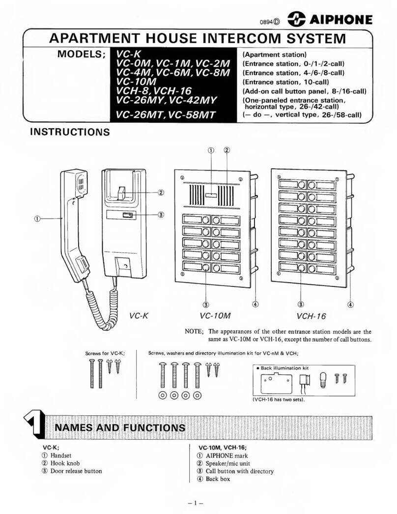 Aiphone VC-K User manual