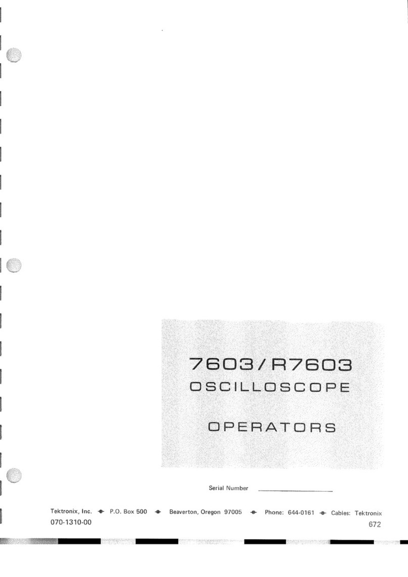 Tektronix 7603 User manual