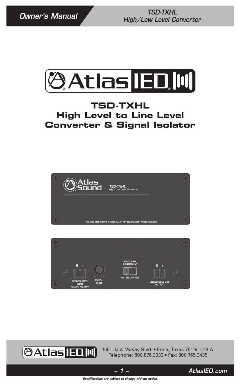 Atlas IED TSD-TXHL owner's manual