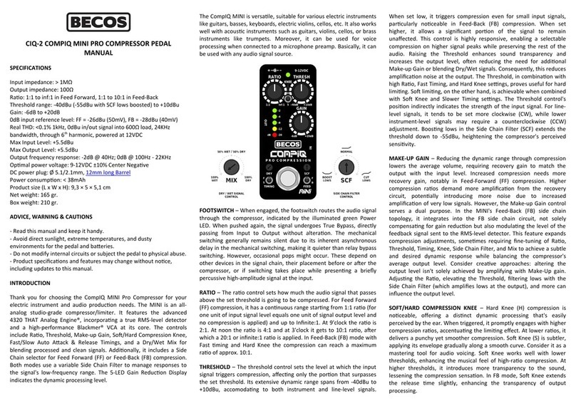 Becos CIQ-2 COMPIQ MINI PRO manual