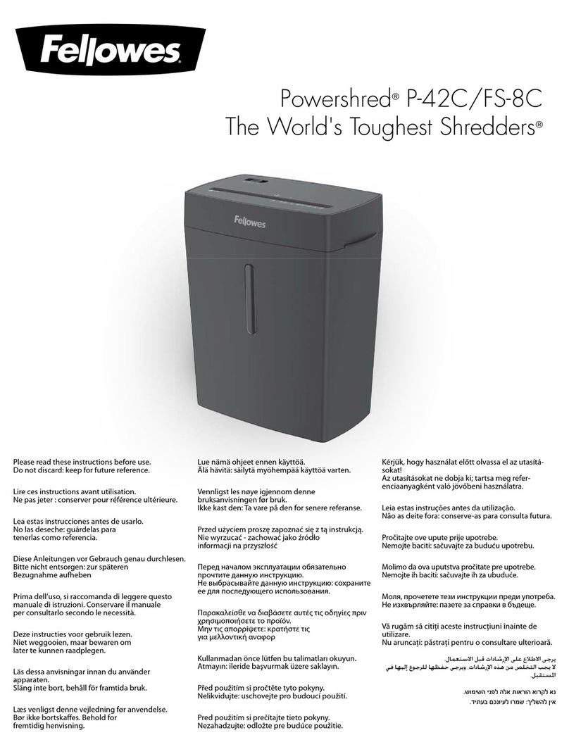Fellowes Powershred P-42C manual