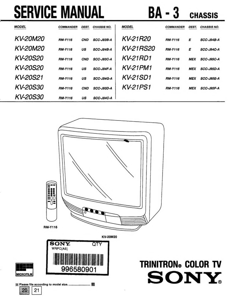 Sony Trinitron KV-20M20 User manual