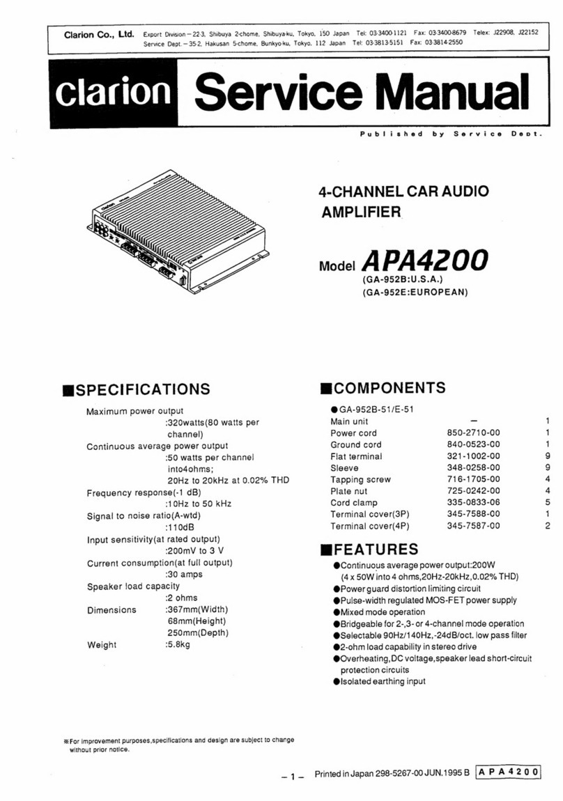 Clarion APA4200 User manual