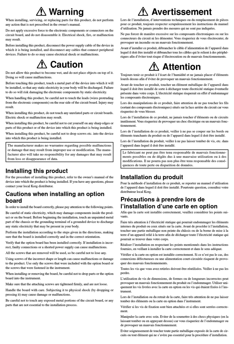 Korg EXB-PCM05 User manual