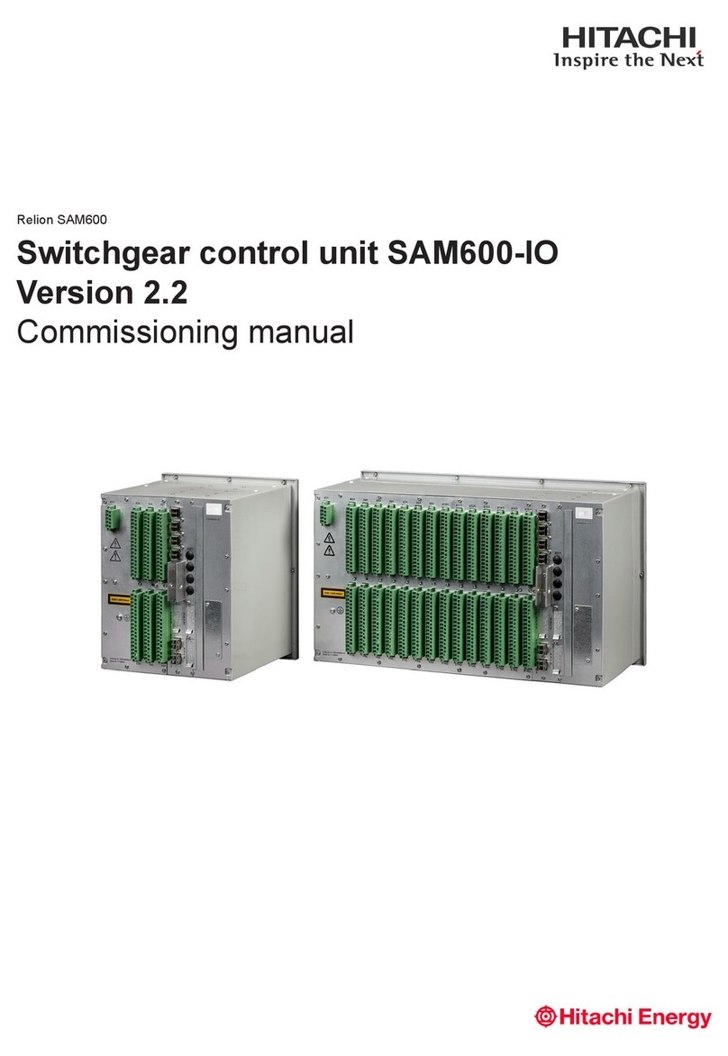 Hitachi Relion SAM600 Quick start guide Hitachi Relion SAM600 Quick start guide