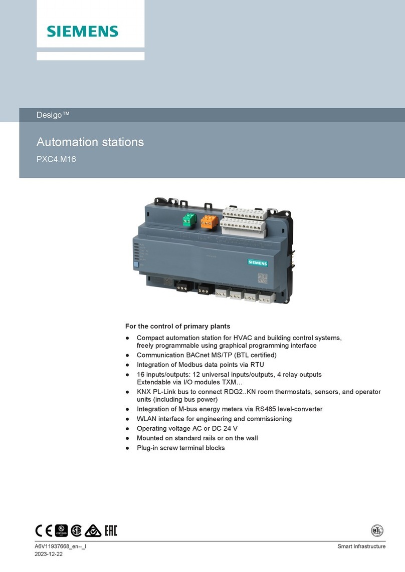 Siemens Desigo PXC4.M16 User manual Siemens Desigo PXC4.M16 User manual