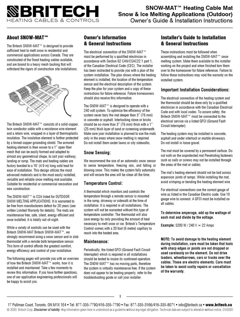 britech SNOW-MAT owner's guide