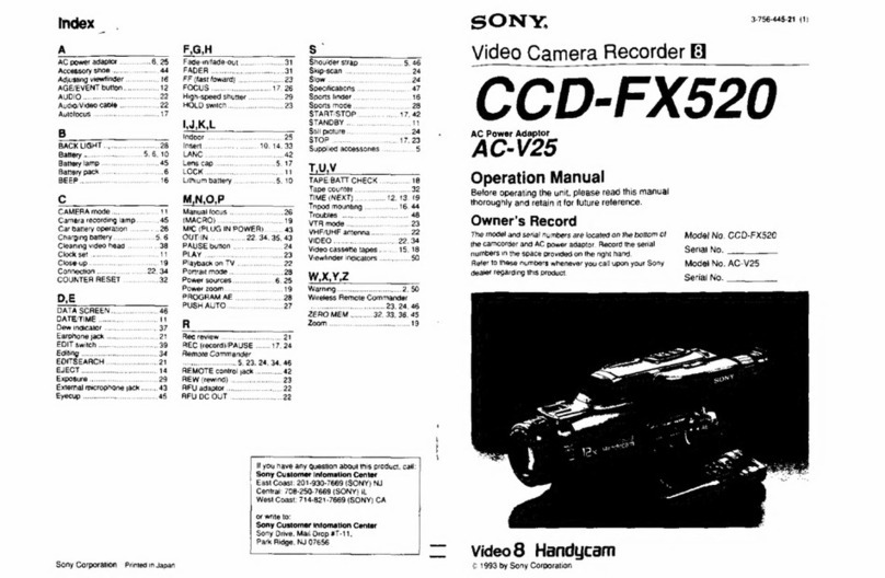 Sony Handycam CCD-FX520 Operation manual