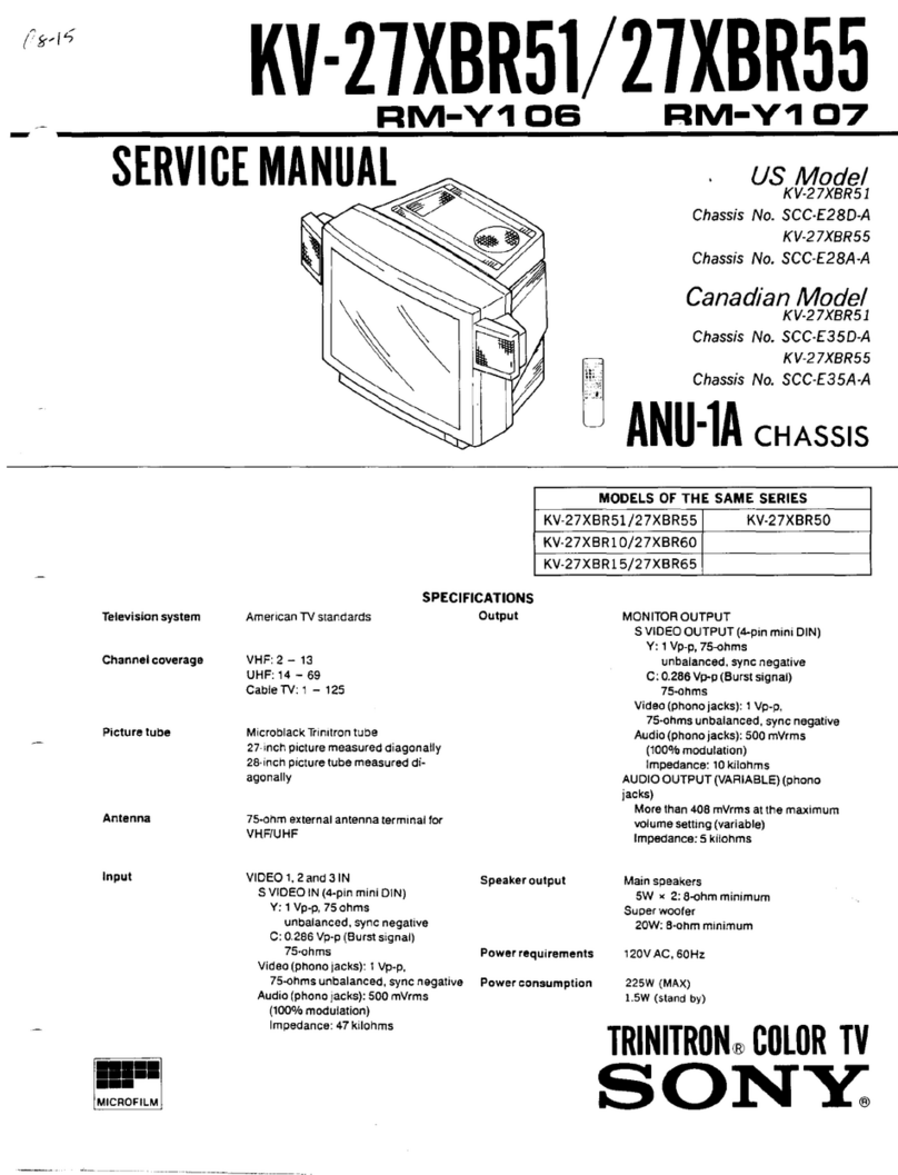 Sony Trinitron KV-27XBR51 User manual