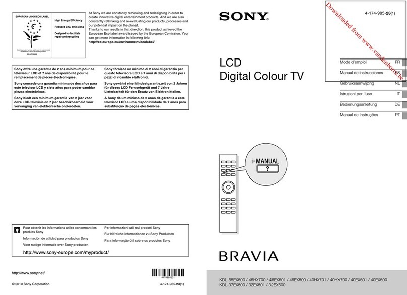 Sony BRAVIA KDL-55EX500 User manual